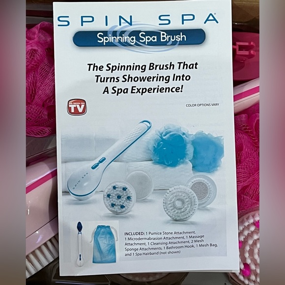 Idea Village Bath & Body New Spin Spaspa Package Spinning Spa Brush